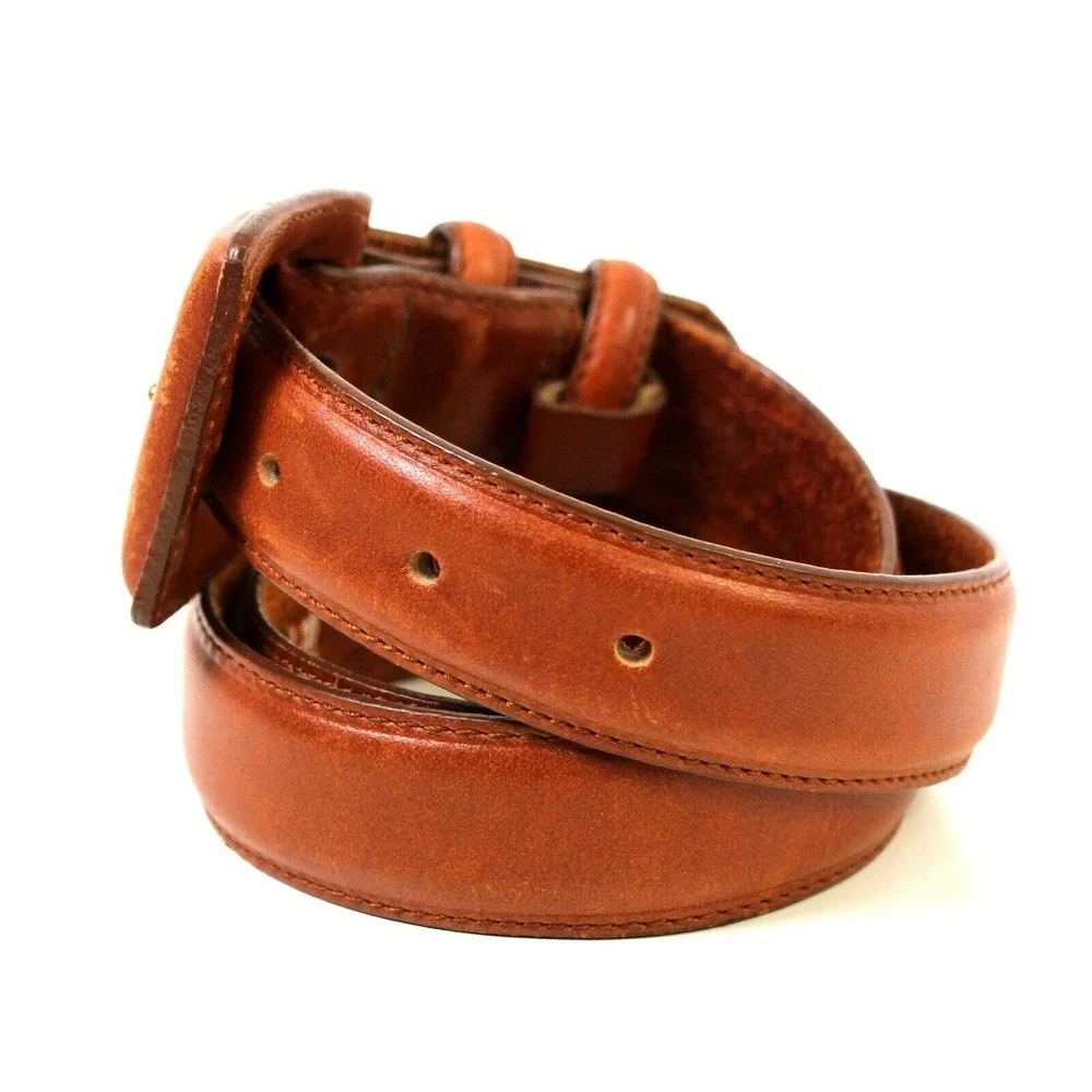 VTG Nordstrom BROWN GENUINE LEATHER 1 1/8"Wd CASUAL DRESS WOMEN'S BELT XL (41D - Picture 3 of 10